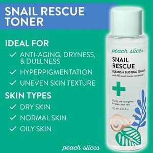 🪷 Peach Slices Snail Rescue Blemish Busting Snail Mucin Toner